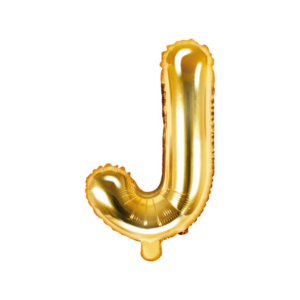 Bogstav Ballon Guld J 35 cm